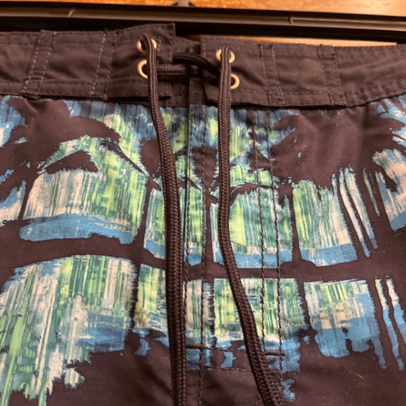 NWT Men’s Blue Patterned Swim Trunks.  Size L. - Picture 4 of 9